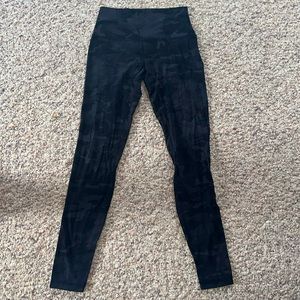 Lululemon Align Leggings, High Waisted, Black Camo, Size 6